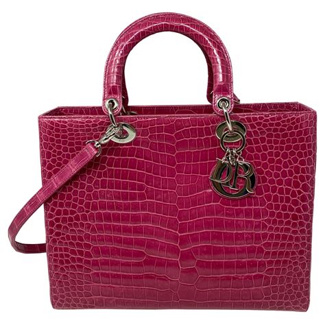 lady dior bottom of the bag|lady dior crocodile bag.